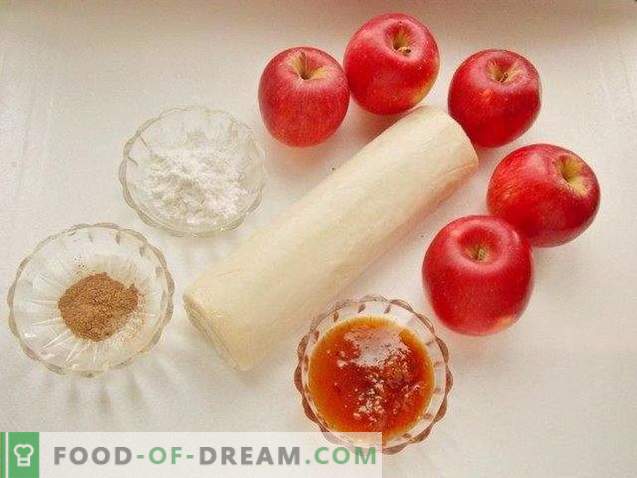 Bakade Apple Rosor från Puff Pastry