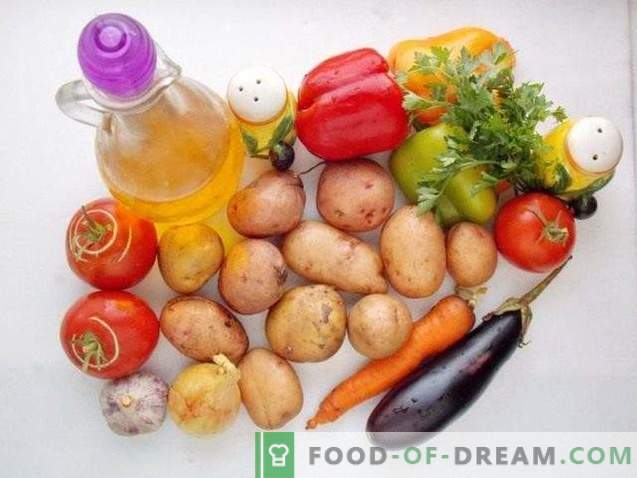 Stekt potatis med grönsaker