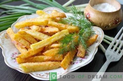 Hemlagad pommes frites är smakligare, mer naturliga och billigare än vid McDonalds. Hur man lagar pommes frites hemma.