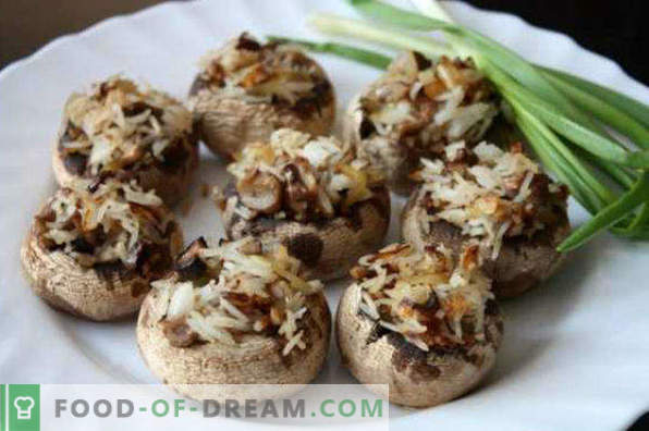 Tio bästa recept av ugnsbakade fyllda mushrooms