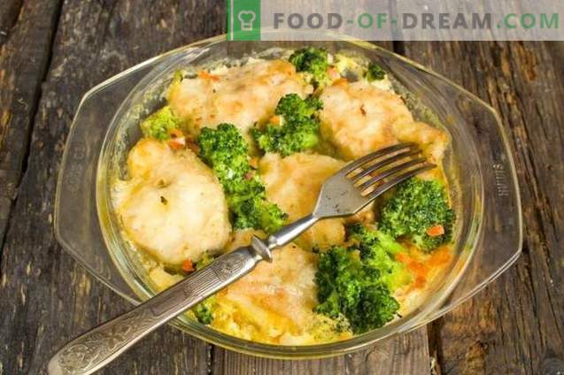 Delicious pollock with vegetables in the oven