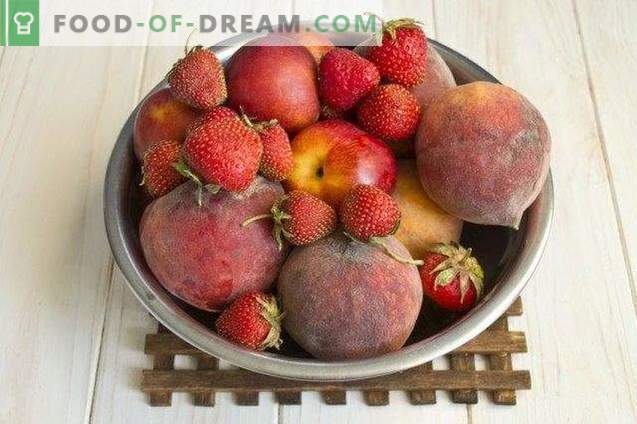 Berryfruktsyra från persikor, jordgubbar och nektariner