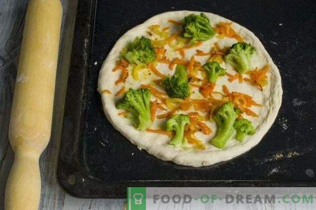 Lean pizza med broccoli och tofu