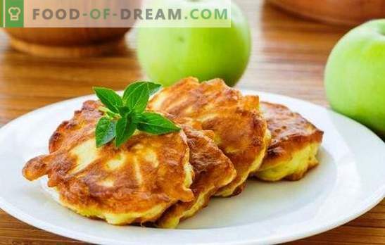 Friter med äpplen på mjölk - närande, välsmakande, doftande! Recept för olika pannkakor med äpplen i mjölk