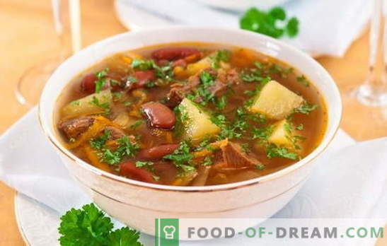 Soppa med bönor och kött: hur man lagar en utsökt bönsoppa? Enkla recept för soppa med bönor och kött