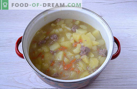 Det klassiska receptet på potatis med konserverat kött: smaken av köket i Sovjets land. Hur man lagar banala potatisar med stew delicious: ett steg för steg recept med foton
