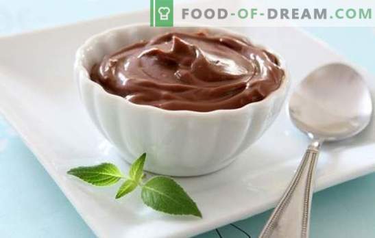 Custard chokladkräm visar sig alltid utsökt! Recept Custard Chokladkrämer för impregnering, fyllning och dekoration