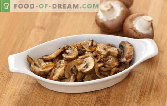 Stekt svamp med lök - enkelt och gott, snabbt och vackert! Ett urval av populära recept av stekt svamp med lök