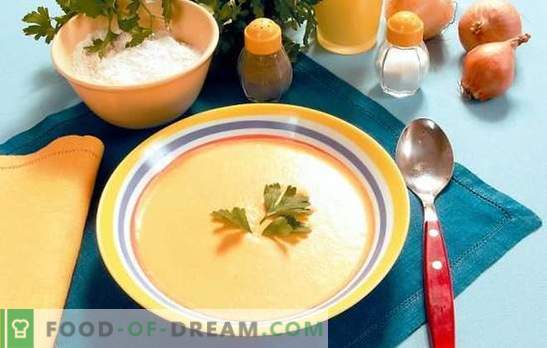 Souppuré i en långsam spis: lata gourmeter. Recept sopppuré i en långsam spis: ost, kyckling, grönsaker, svamp, lever