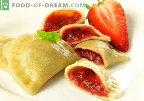 Dumplings med jordgubbar - de bästa recepten. Hur man gör rätt och välsmakande kockdumplings med jordgubbar hemma.