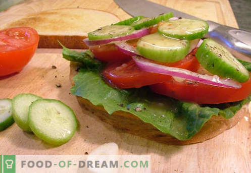 Tomatsmörgåsar är de bästa recepten. Hur man snabbt och gott kokar smörgåsar med tomater.
