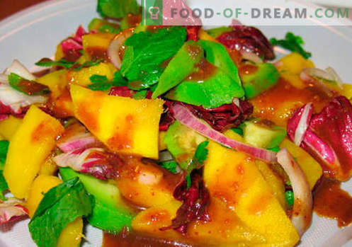 Mango sallad - de bästa recepten. Hur till rätt och välsmakande kokad sallad med mango