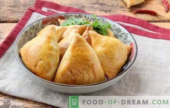 Samsa Uzbek - bakning kommer från öst. De bästa recepten för puffen Uzbek samsa med lamm, potatis, pumpa och kyckling