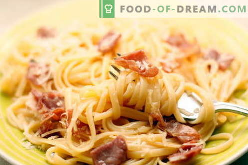 Pasta carbonara - de bästa recepten. Hur rätt och välsmakande cook pasta carbonara.