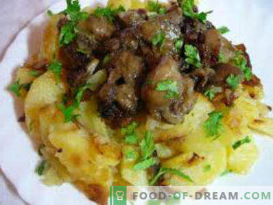 Maslata stekt med potatis, matlagning recept