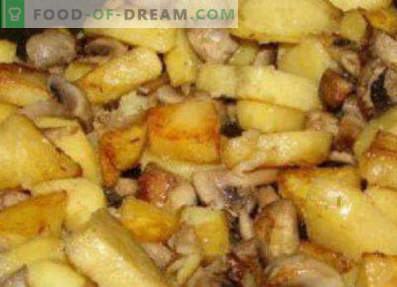 Maslata stekt med potatis, matlagning recept