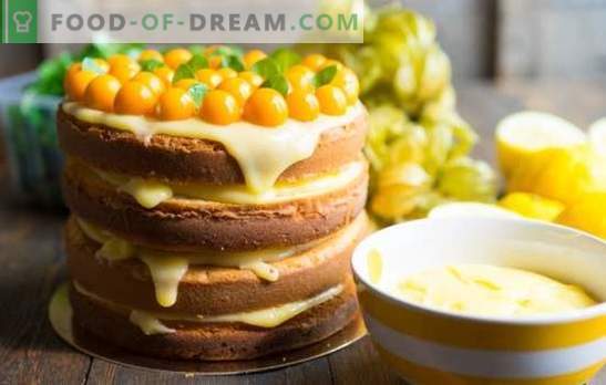 Tårta med citron - humörkostnad! Recept fantastiska kakor 