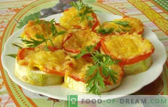 Snabba recept på grönsaker för ugnen: courgette med tomater och inte bara! Snabbreceptidéer för zucchini och tomat i ugnen