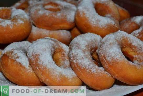 Donuts för kefir - recept med foton och många tricks! Detaljerad matlagning av olika munkar på kefir enligt recept med foton