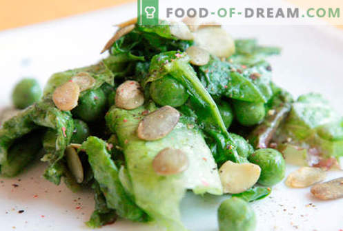 Sallad med gröna ärter - beprövade recept. Hur man lagar en sallad med gröna ärter.
