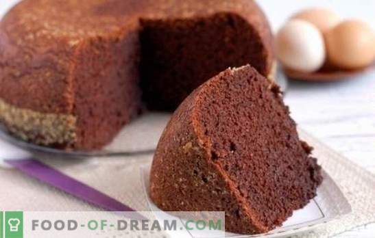 Kakao svamp tårta - choklad saga! Hemlagad recept för kakaokakor: klassiskt, kokt vatten, kefir, gräddfil med körsbär