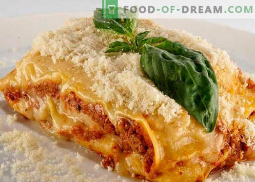 Lasagne med svampar - de rätta recepten. Hur snabbt och gott kokas lasagne med svampar.