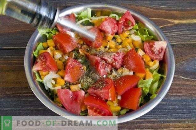 Salad with lentils and cheese