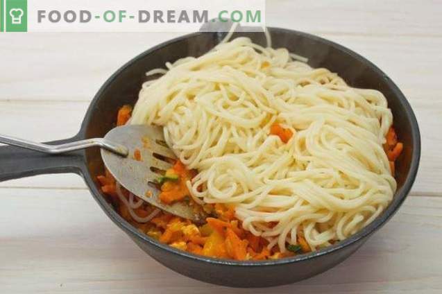 Spaghetti med kyckling och grönsaker