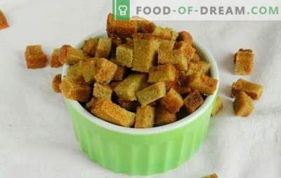 Crackers med vitlök - en lysande uppfinning av sparsam kulinariska! Recept oöverträffade aptitretare och rätter av gammalt bröd 