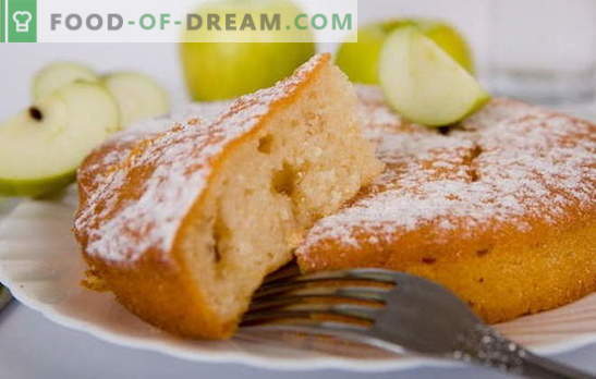 Mannik med äpplen - en tårta från en sorglös barndom! Mannica recept med äpplen: På yoghurt, gräddfil, mjölk, vatten, med stallost