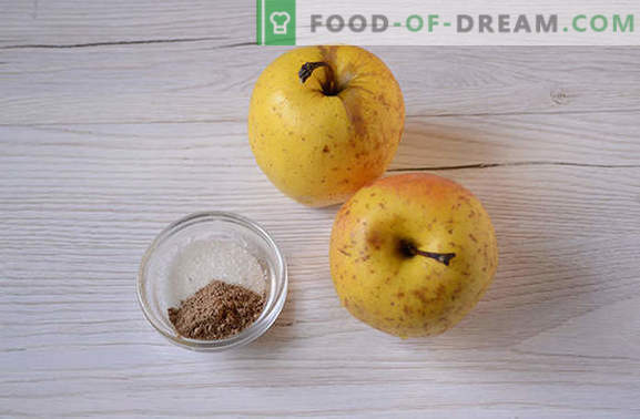 Äpplen i ugnen med socker - en användbar och enkel maträtt till efterrätt. Så att baka äpplen i ugnen med socker: Författarens detaljerade recept med foton