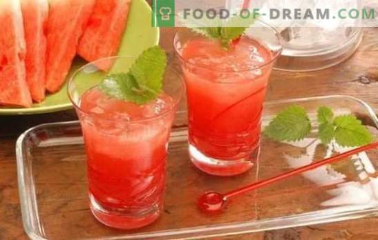 Vattenmelons cocktails - Uppfriskande drycker för fester och avkoppling. Recept för alkoholfria och alkoholhaltiga vattenmeloncocktails