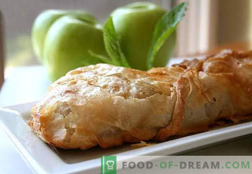 Apple strudel - de bästa recepten. Hur till ordentlig och välsmakande kokstrudel med äpplen.