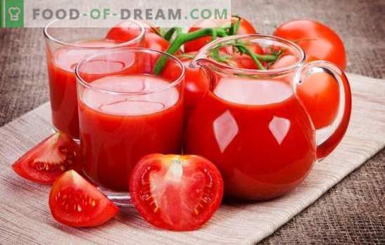 Vi gör tomatjuice hemma: naturligt, med grönsaker, äpplen eller kryddor. Metoder för att göra tomatsaft för vintern hemma