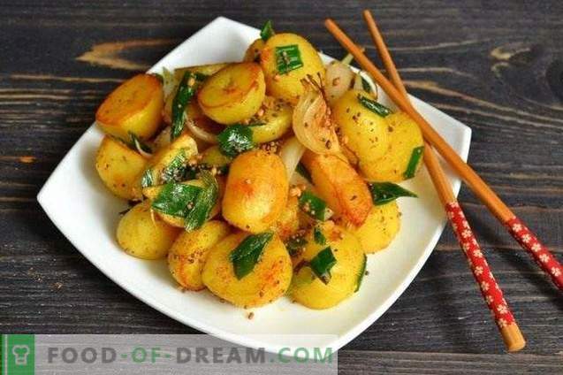 Stekt unga potatis i indiska kryddor