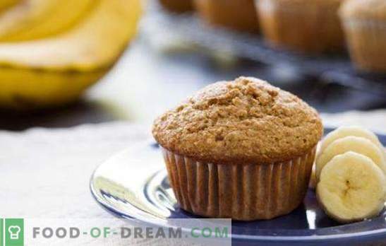 Muffins med banan - en delikat delikatess. Hemligheter och recept av läckra bananmuffins: choklad, stallost, nöt