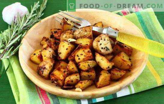 Bakade potatis i en långsam spis - användbart! Recept av potatis bakad i en multicooker med kryddor, i grädde, med ost, bacon, etc.