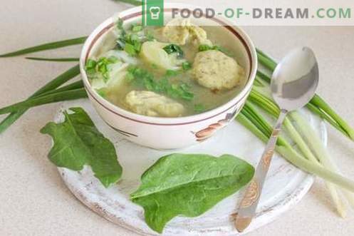 Grönsaksoppa med dumplings - tillfredsställande och hälsosam!