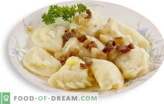 Lenten dumplings med potatis är ett utmärkt tillfälle att mata familjen välsmakande och tillfredsställande. Recept för lenten dumplings med potatis