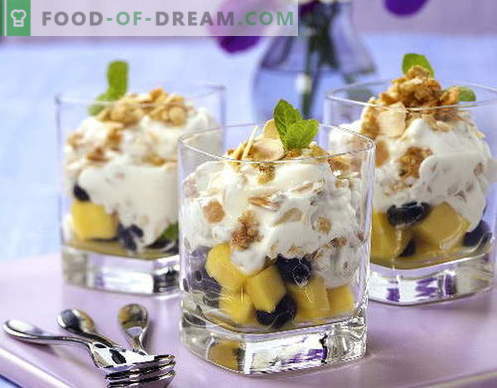 Fruktsalad med yoghurt - de fem bästa recepten. Hur rätt och gott att förbereda en fruktsallad med yoghurt.