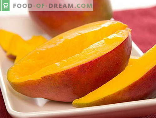 Mango - beskrivning, användbara egenskaper, användning i matlagning. Recept med mango.
