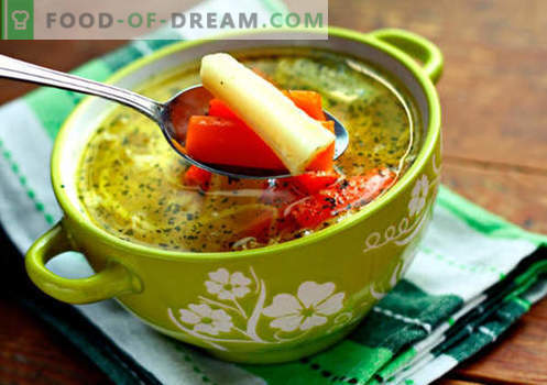 Vegetabilisk buljong soppa - de bästa recepten. Hur till rätt och god kokssoppa i vegetabilisk buljong.