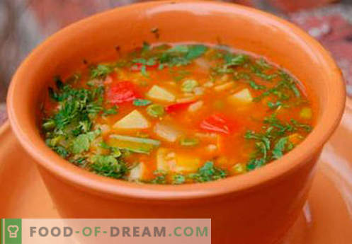 Vegetabilisk buljong soppa - de bästa recepten. Hur till rätt och god kokssoppa i vegetabilisk buljong.
