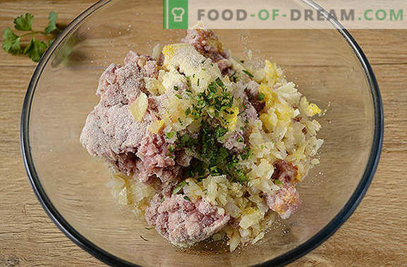Köttbullar i en panna: köttbullar för pasta, gröt, grönsaker och potatismos. Steg-för-steg fotorecept för att laga köttbullar i en panna i en halvtimme