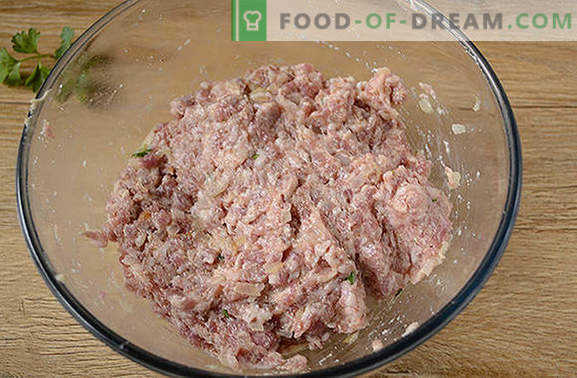 Köttbullar i en panna: köttbullar för pasta, gröt, grönsaker och potatismos. Steg-för-steg fotorecept för att laga köttbullar i en panna i en halvtimme