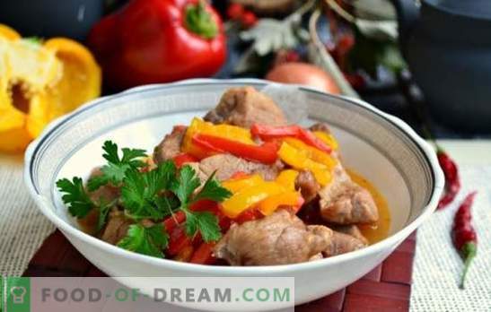 Fläsk med bulgarsk peppar: recept och matlagning detaljer. Hur man lagar läckra fläsk med paprika