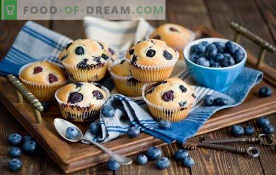 Muffins med blåbär: Havregryn, mejeri, med kokos och glasyr. De bästa recepten för blåbärsmuffins - överraska dina nära och kära
