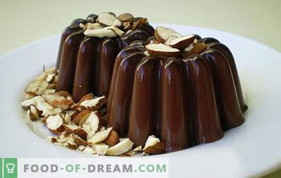 Chokladgelé för älskare av enkla recept. Top 8 chokladgel idéer: med ost, grädde kakor, pumpa