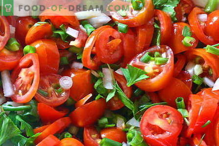 Tomat sallader är de bästa recepten. Hur till rätt och god matlagning sallader från tomater.
