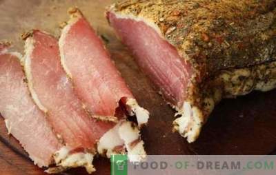 Не е толкова трудно - приготвяме сушено свинско месо у дома. Избор на прости рецепти сушени домашно свинско